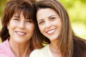 mother and daughter's beautiful smiles