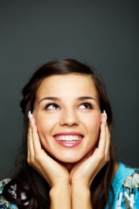 attractive young woman with a confident smile