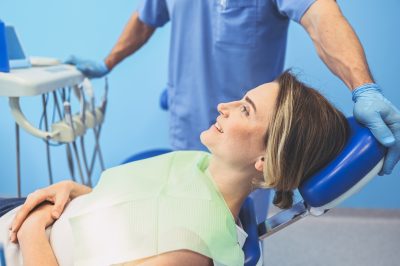 woman at dental exam